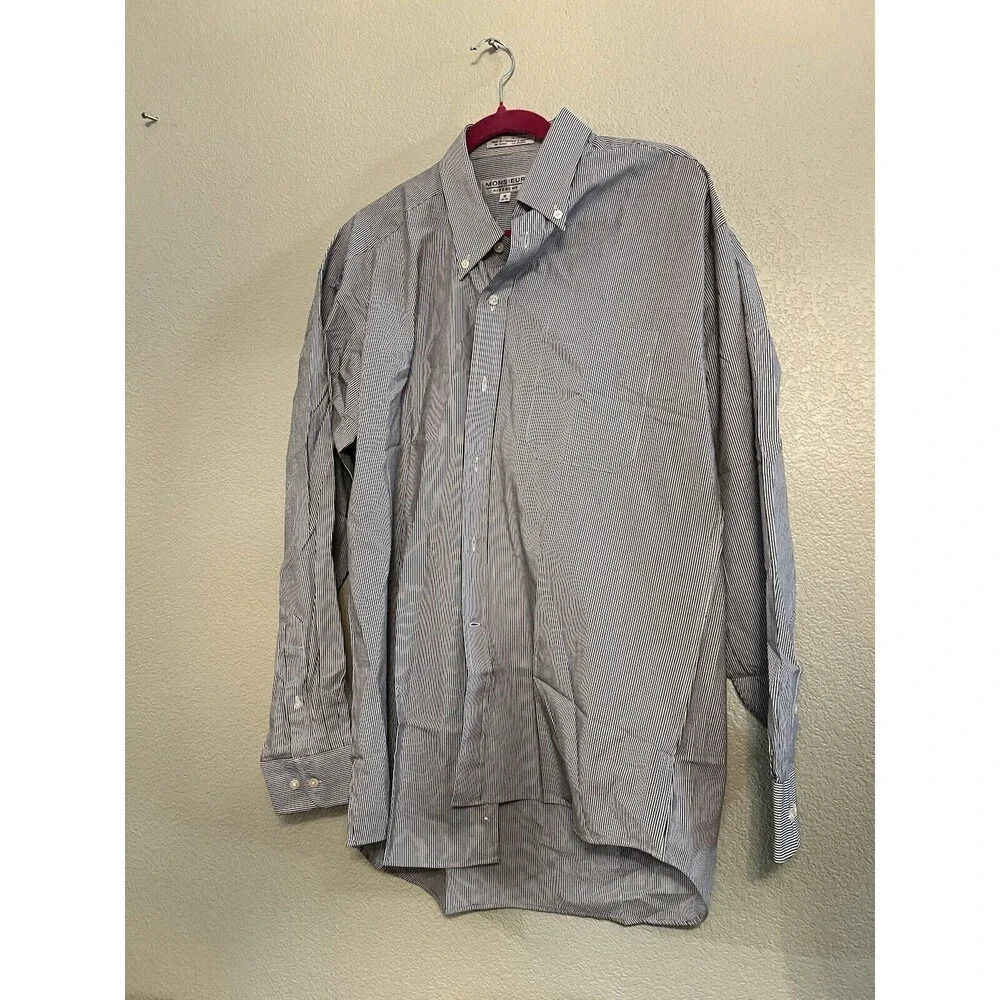 Givenchy Men’s Black And White Striped Button Up Size 16 34/35 Mons